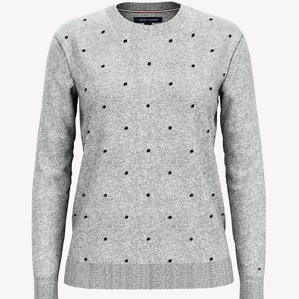 Tommy Hilfiger Grey Polka dot sweater
